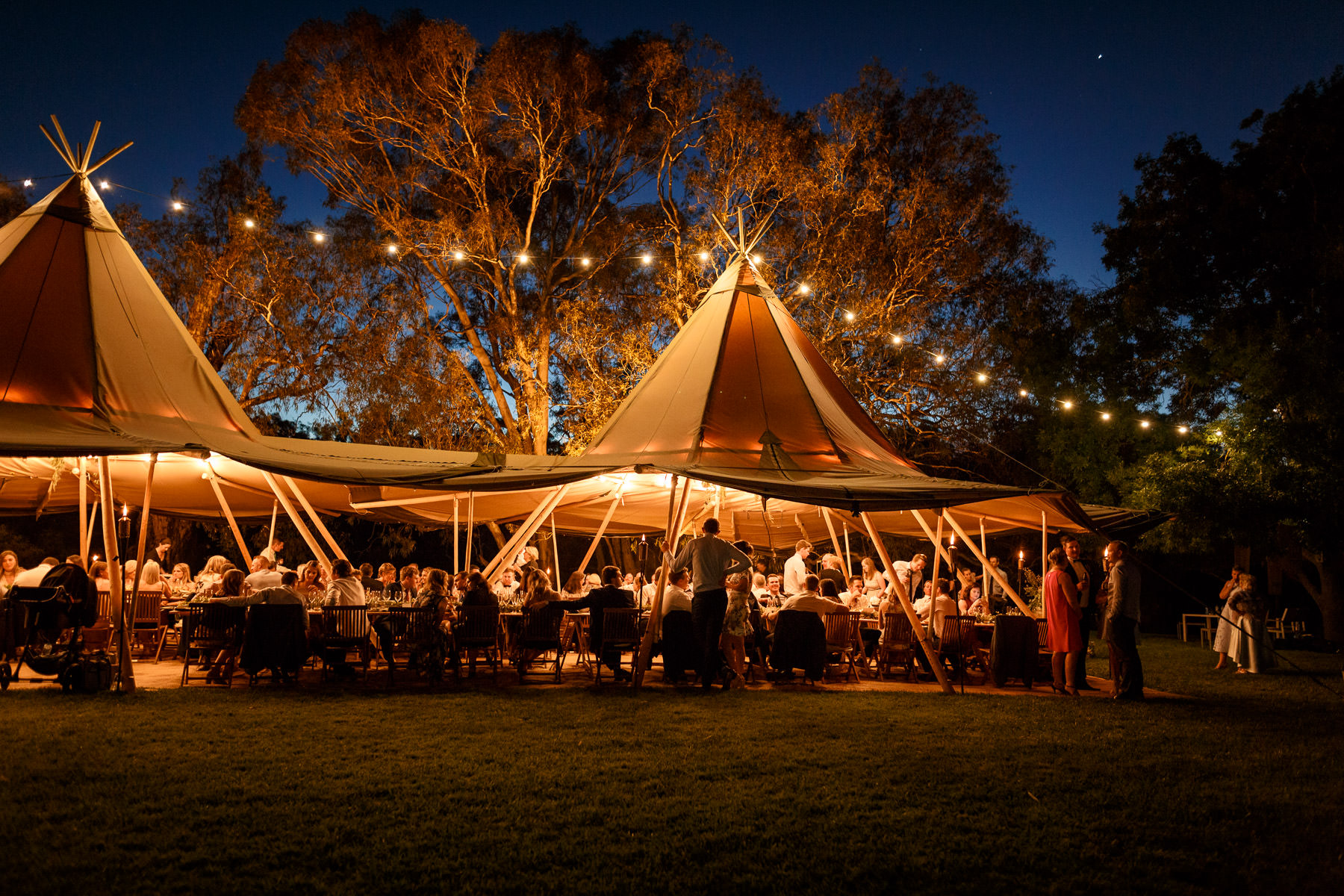 A Tipitipi alternative marquee hired for a wedding event